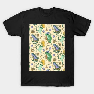 Cottagecore Frog Pattern T-Shirt